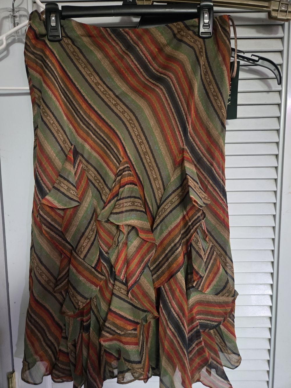 Ralph Lauren Vintage Ruffled Skirt. New With Tags! XS